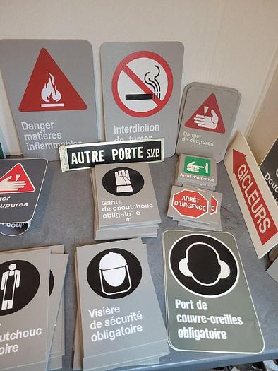 Used French Language Safety Facility Signage