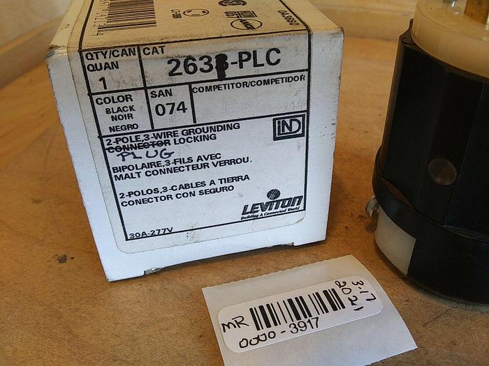 Leviton 2631-PLC 2 pole 3 Wire Grounding Plug Locking