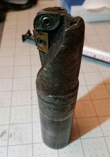 Used ISCAR 1-1/4" Indexable Helical End Mill (E90AC D1.25-1.0W1.25) 5" OAL *US SELLER