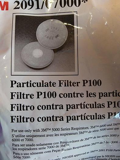 P100 Particulate Filter 3M 2091/07000 (Lot of 8)
