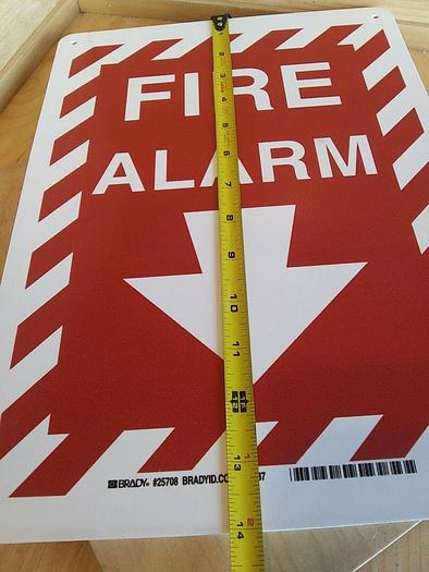 Brady 25708 Fire Alarm Location Sign OSHA Facility Safety *one sided (Lot of 6)