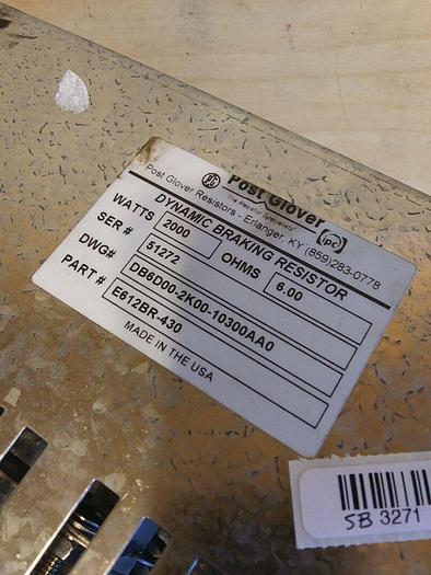 Post Glover E612BR-430 Dynamic Braking Resistor 2000watts