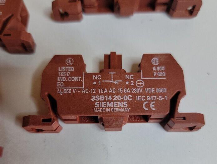 Used Siemens 3SB14 20-0C, IEC 947-5-1 - LOT OF FOUR