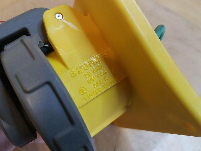 Used Hubbell 320R4W 20amp Pin and Sleeve Watertight Receptacle