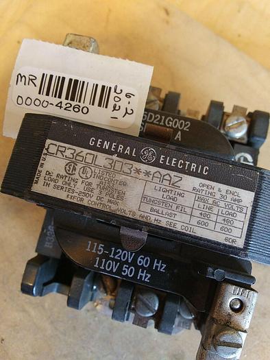 Used GE CR360L303**AAZ Lighting Contactor 3 Pole 30 amp