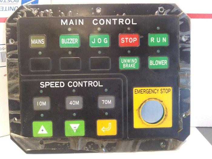 Used Ishii Hyoki Membrane Panel - Main Control/Speed Control (One per Lot)