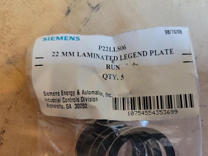 Siemens P22LLS06, QTY 5