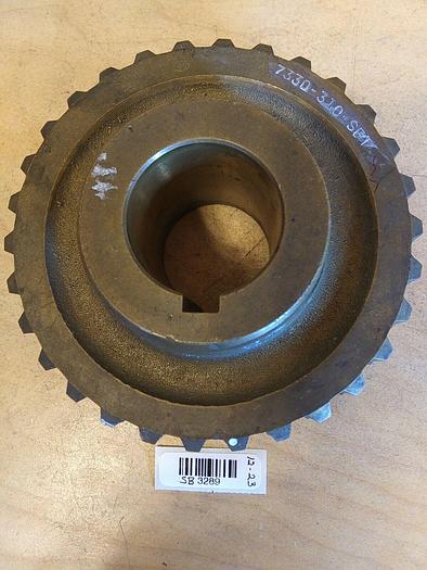 7330-310-SET Brass Worm Gear *30 Tooth *1.625 Bore *0.375 Key *2.625 Bore Depth