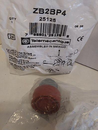 Telemecanique ZB2BP4 Double Headed Red Push Button. Lot of 2