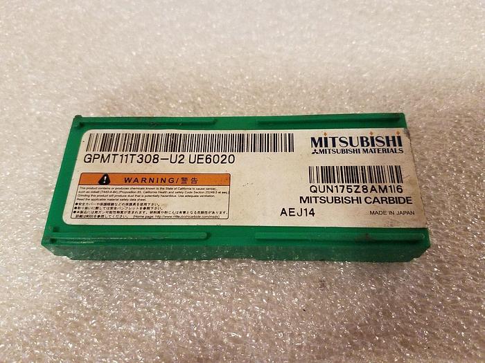 Used Mitsubishi GPMT11T308-U2 UE6020, QTY SIX CARBIDE INSERTS