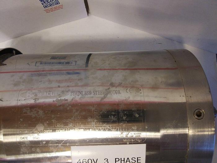 Used Barracuda 39CR-3-2-36 Stainless Steel Wash-down Motor