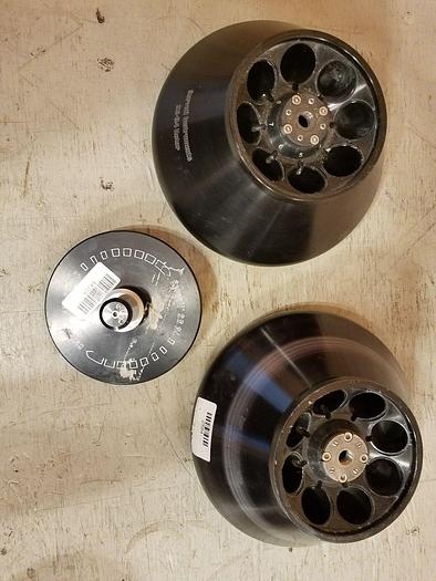 Used TWO Sorvall SS-34 8-Place Fixed Angle Rotors w/ ONE Lid - USED UNTESTED