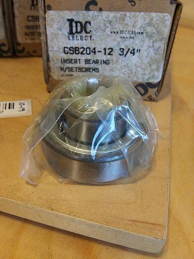 IDC Select CSB204-12 3/4" Insert Bearing with Setscrews (Lot of 6)