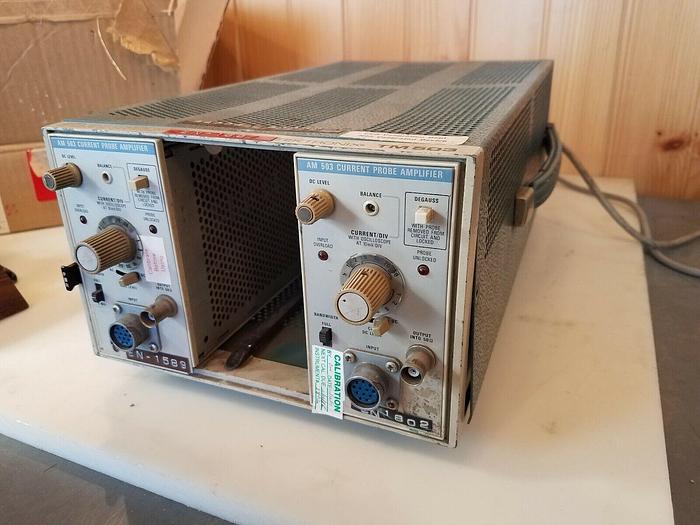 Used Tektronix TM503 Chassis, x2 AM 503 Current Probe Amplifier - USED