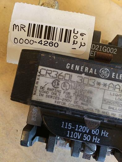 Used GE CR360L303**AAZ Lighting Contactor 3 Pole 30 amp