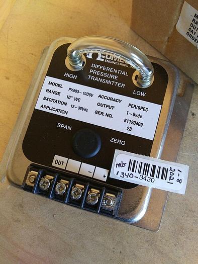 PX653-10D5V Omega Differential Pressure Transmitter 10"WC Range