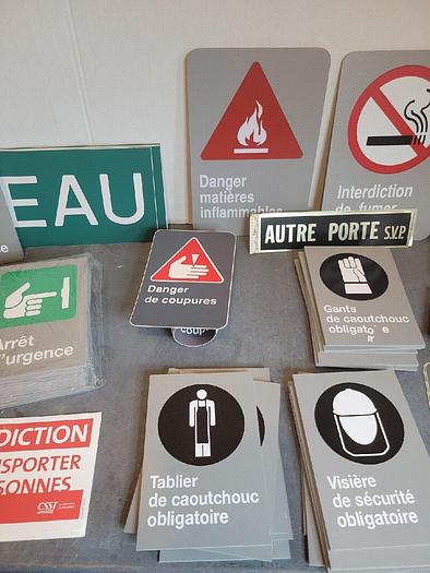 Used French Language Safety Facility Signage