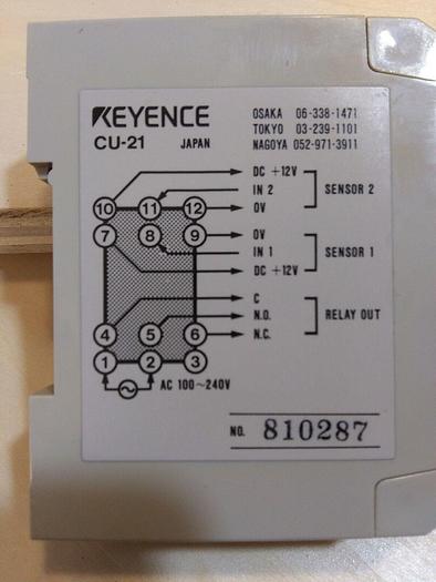 Keyence CU-21 Photoelectric Sensor Compact Power Supply