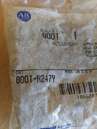 Allen Bradley 800T-N247Y Mushroom Head Cap Yellow Non-illuminated