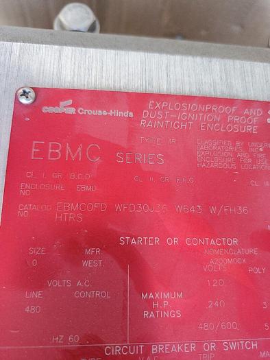 Used Cooper Crouse Hinds EBMCOFD EBMC WFD30J36 W643 W/FH36