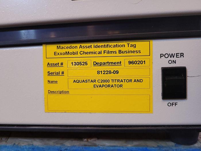 Used EM Science AQUASTAR C2000 Titrator, Powers On