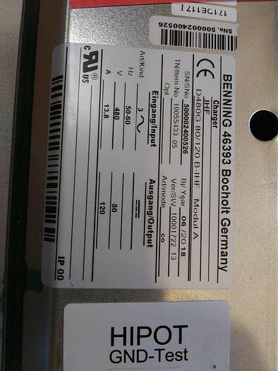 Benning D480 G80/120 B-IHF Power House Battery Charger Assembly