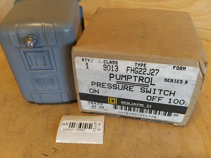 Square D 9013 FHG22J27 Pressure Switch 9013 FHG22