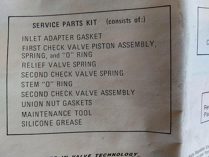 Watts 47 BFP RK/900F RK Reduced Pressure Backflow Preventers Service Kit