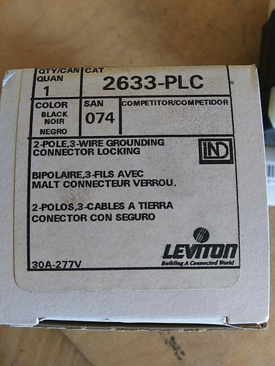 Leviton 2633-PLC 2pole 3-Wire Grounding Connector Locking