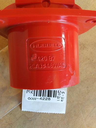 Hubbell 420 B7 Pin & Sleeve Device 20 amp 480 volt 3 pole