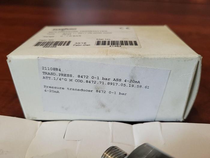 Trafag Sensors 8472 Pressure Transmitter 8472.71.8917