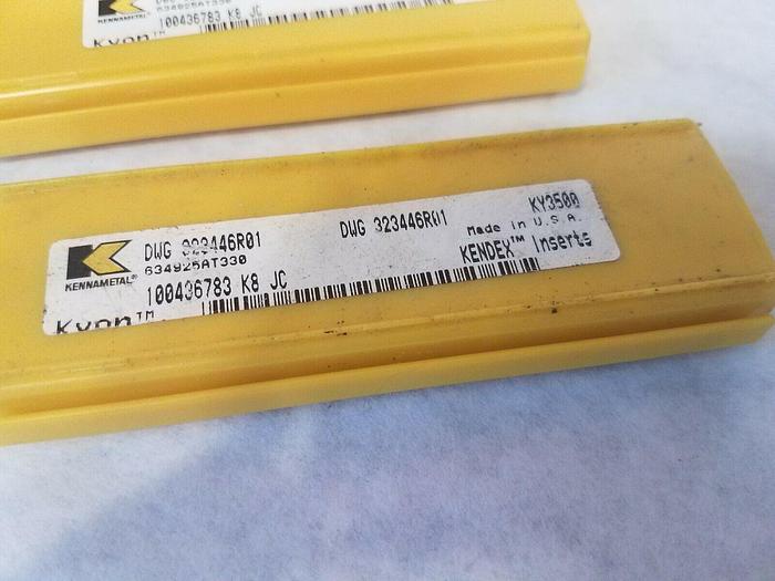 Used Kennametal Kendex Inserts DWG 323446R01 KY3500 - 100436783 K8 JC - 3 Open Packs