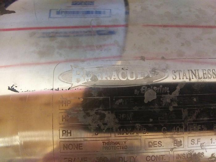 Used Barracuda 39CR-3-2-36 Stainless Steel Wash-down Motor