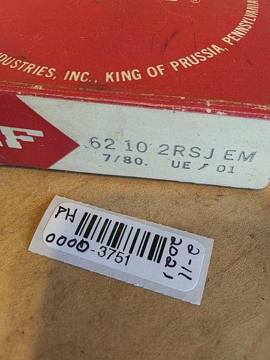 SKF 6210 2RSJ EM 62102RSJEM Sealed Bearing