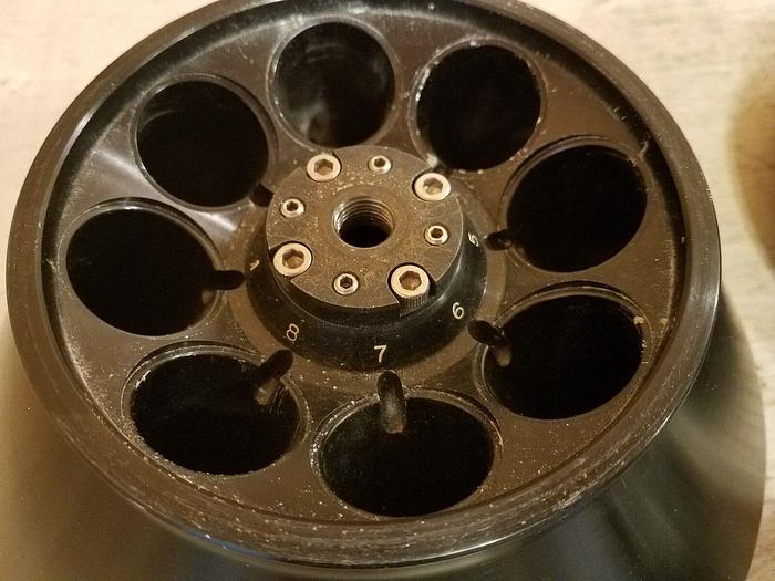 Used TWO Sorvall SS-34 8-Place Fixed Angle Rotors w/ ONE Lid - USED UNTESTED