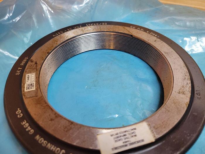 Used Johnson Gage Co. Set Ring 4.125-16 UNJ 18/28/3B