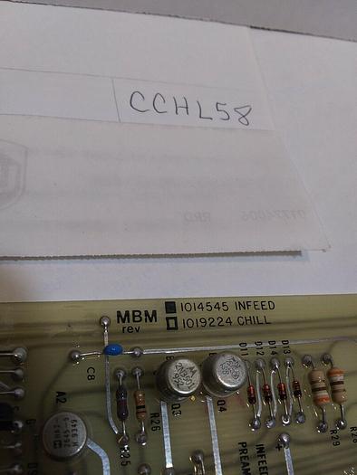 Used MBM 1019224 Infeed Chill Assembly