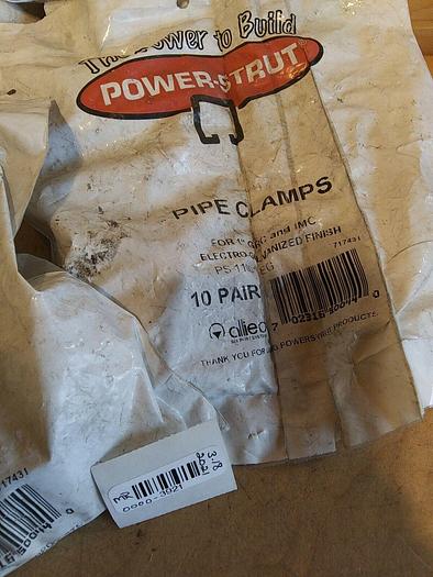 Power-Strut PS 1100 1 EG and PS1300 1 EG Pipe Clamps (Lot of 5)