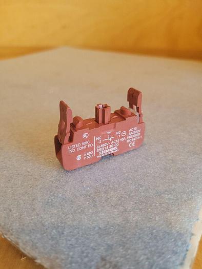 Siemens 3SB14 30-0CB, Contact Block 1NC 4011209024113
