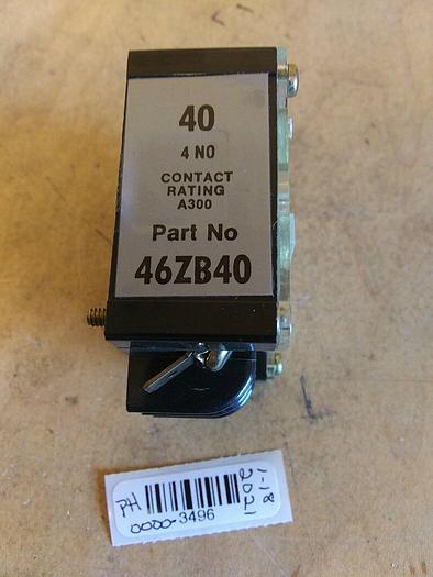 Furnas 46ZB40 300V Contact Block 4 Pole Industrial Control Relay