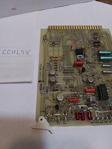 Used MBM 1019224 Infeed Chill Assembly