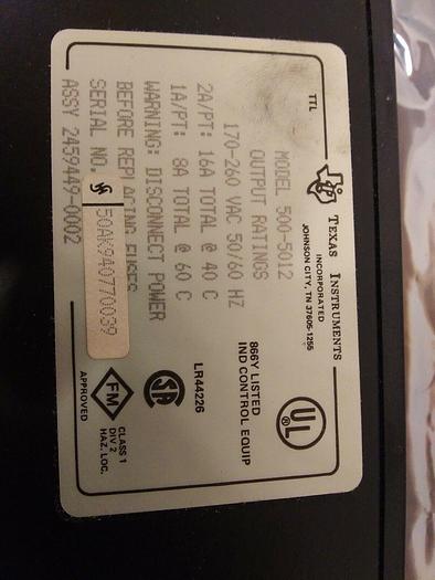 Used Texas Instruments 500-5012 Output Module