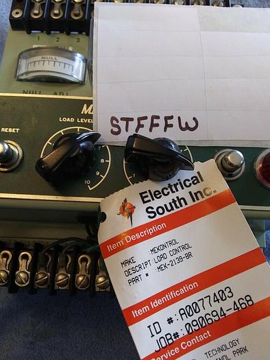 Used MEKontrol MEK-2139-BR Load Control