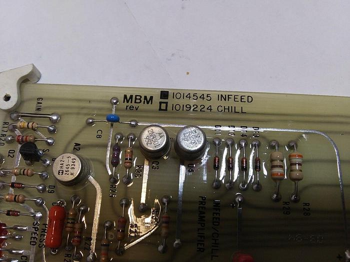Used MBM 1019224 Infeed Chill Assembly