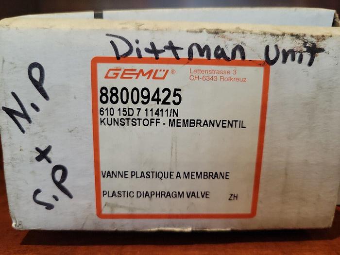 Gemu 88009425, Plastic Diaphragm Valve