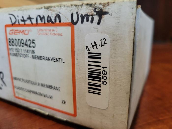 Gemu 88009425, Plastic Diaphragm Valve