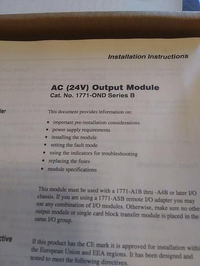 Allen- Bradley 1771OND AC (24V) Output Module
