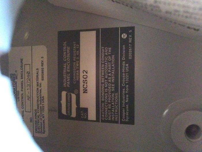 Crouse-Hinds NCS02 Control Station Enclosure