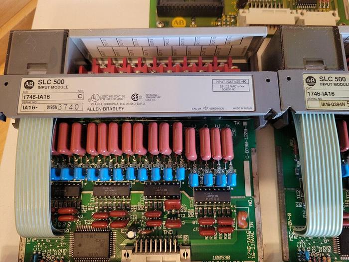 Used Allen Bradley BULK LOT 1746-1A16, 1746-OW16, 1747-L511 w/ Slot Rack