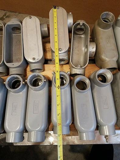 Used LB Pull Elbow Boxes - Killark RED-DOT TWOLB-5, Aluminum - Lot of 16